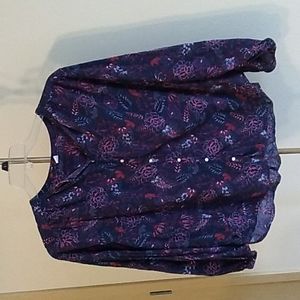 Old Navy Button-Down Floral Blouse (L)